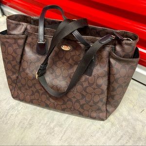 Authentic Coach Monogram Baby Bag / Travel Bag / Large Tote